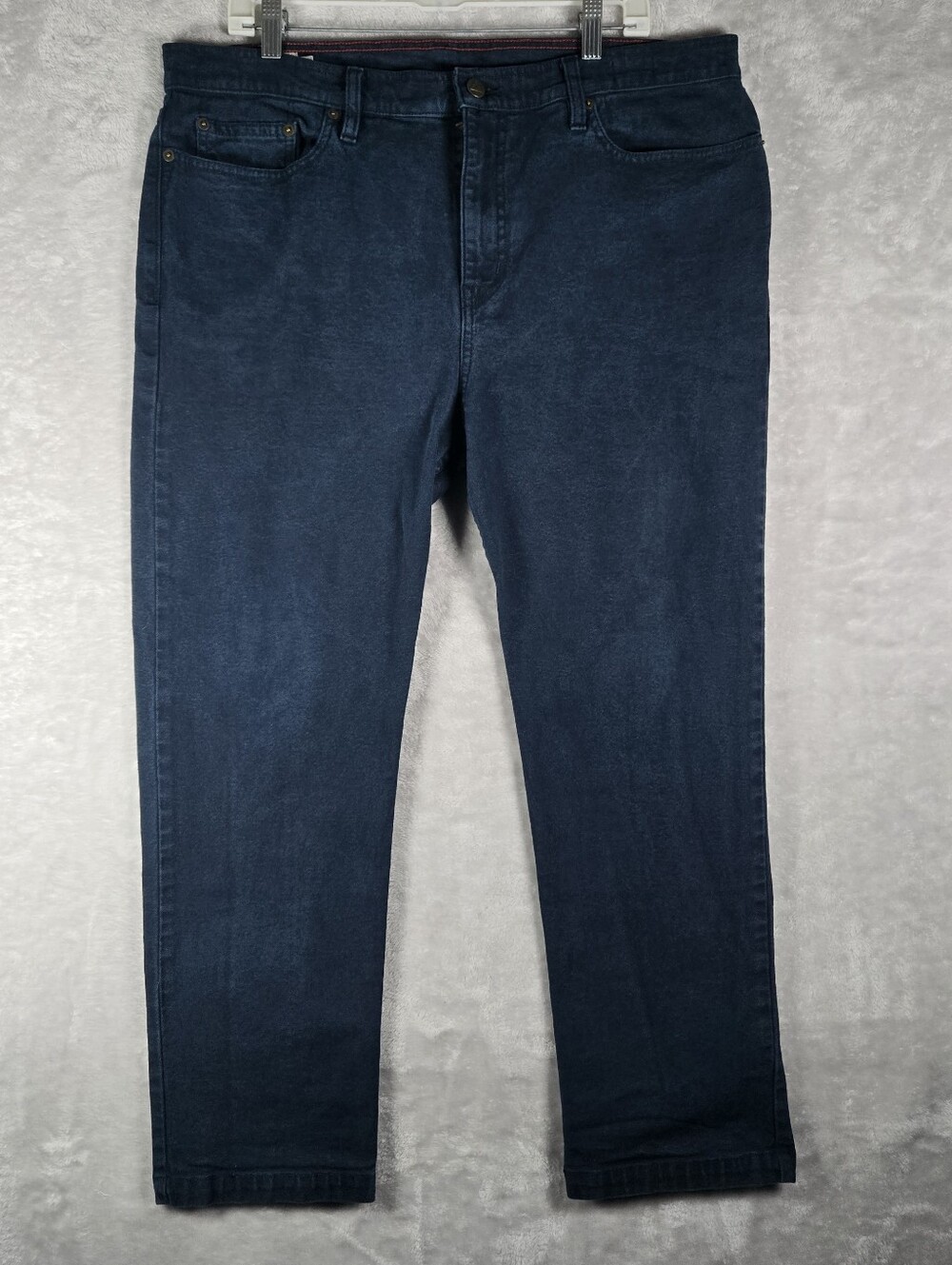 American Giant Roughneck Stretch Canvas Jeans Mens Size 38x29 Straight Dark Blue